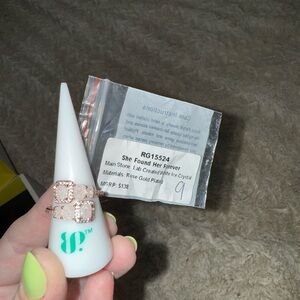 Bomb Party Rose Gold Plated White IceCrystal Ring